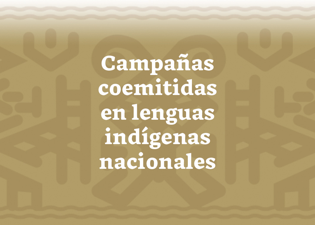 Campañas coemitidas en lenguas indígenas nacionales